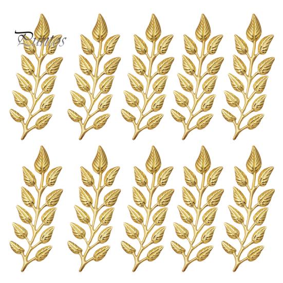 

10 шт., подвеска в виде листа, сделай сам, ручная работа, золотой цвет, медный шарм в виде листа, швейный магазин, принадлежности золотистый