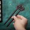 Chinese Style U shaped Hairpin Handmade French Hairpin Two Prong Hair Clip for Chinese Hanfu Cosplay Costume