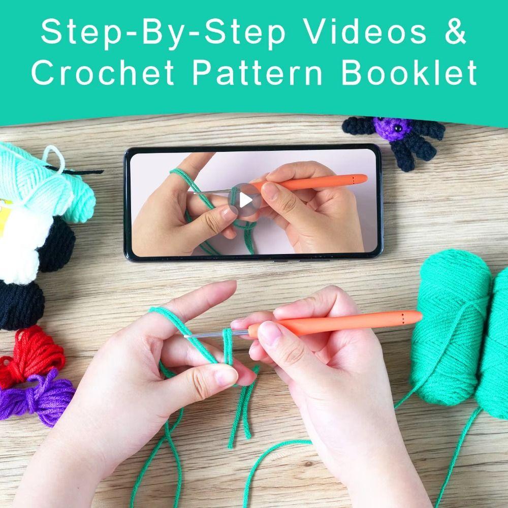 Creative Halloween Thread Crochet Material Little Green Doll Beginner Crochet Kit  Beginners