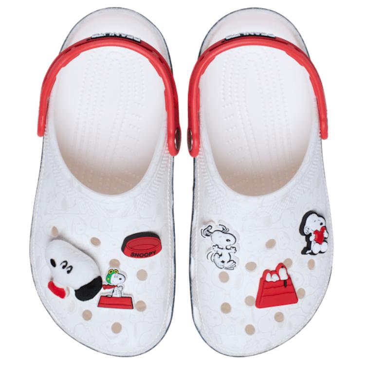 Crocs Peanuts x Classic Clog Snoopy Unisex Sneakers White Red 211124-90H