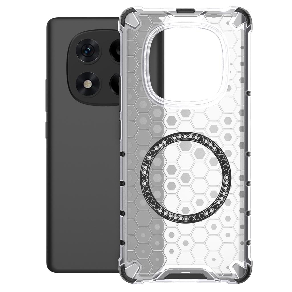 For Xiaomi Redmi Note 14 Pro 4G Case Compatible with MagSafe Honeycomb Design TPU+PC Phone Cover