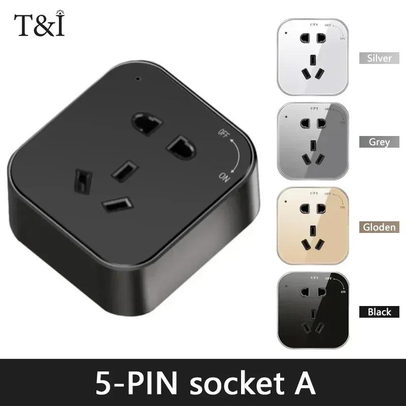 

Вбудована шина з USB, Рухома ковзна рейка, Прихована розетка типу шинопроводу для обідньої шафи, Побутова кухня GD22-5P&110-250V&Embeded срібний