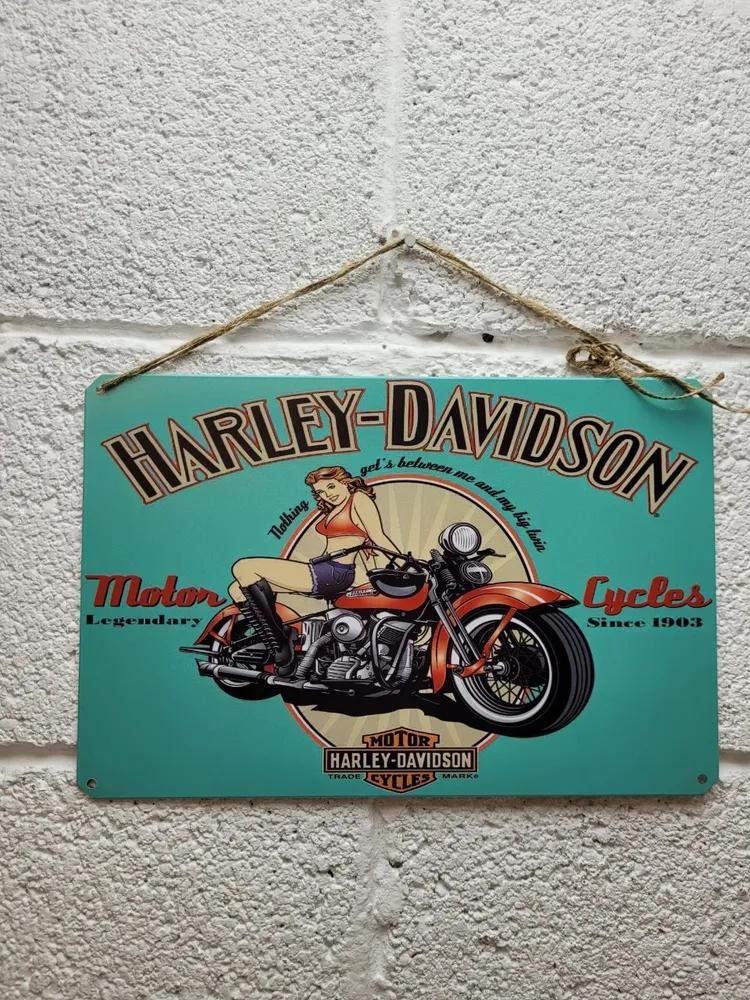 Metal Tin Sign Harley Davidson Motorcycle Poster Retro Wall Art Home Decor