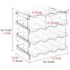 Modular Expandable Cup Storage Rack 2 To 3 Layers Transparent Organizer for Insulated Tumblers Wine Glasses Kitchen Countertop