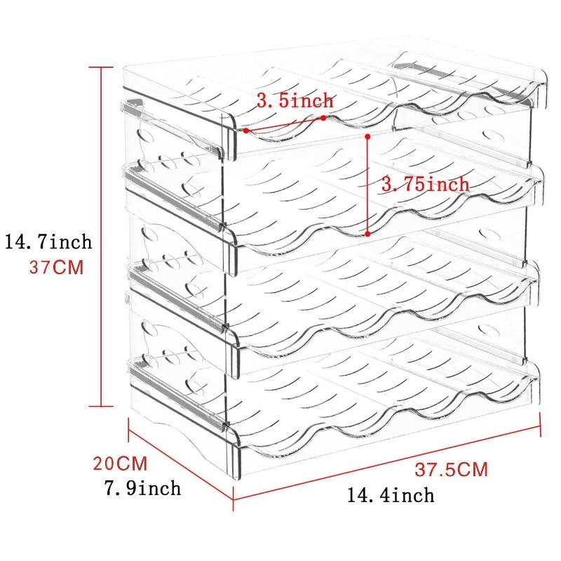 Modular Expandable Cup Storage Rack 2 To 3 Layers Transparent Organizer for Insulated Tumblers Wine Glasses Kitchen Countertop