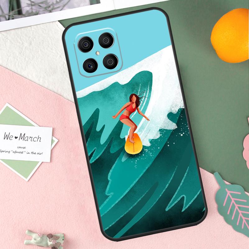 Surfing Wave Case For Honor 200 Lite 50 70 90 X9b X9a X8b X8a X8 X9 X9c Honor Magic 7 Pro 5 6 Lite Cover