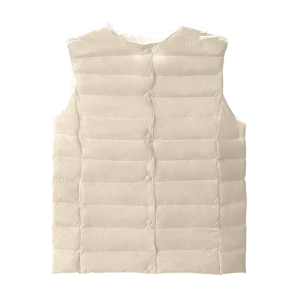 Giacca Leggera da Donna in Piuma, Colore, Gilet in Piuma con Tasche