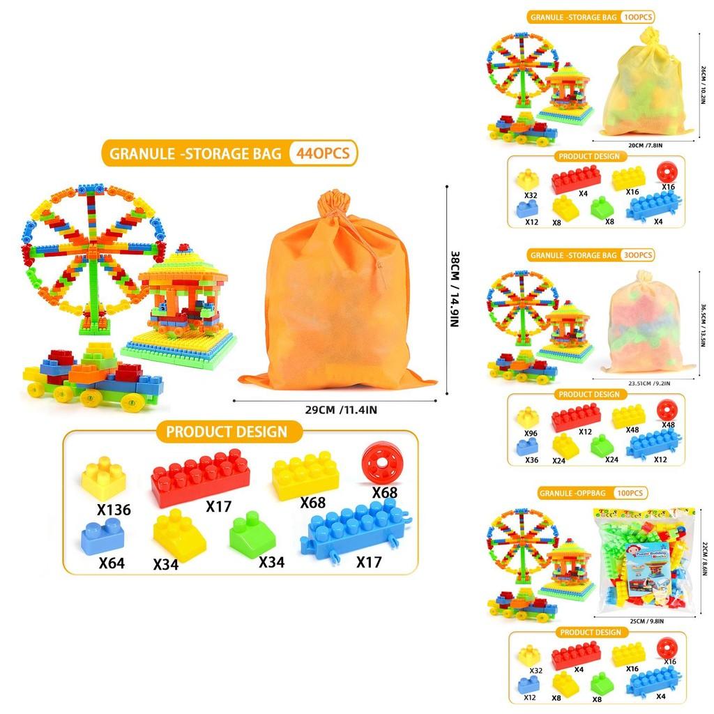 Childrens Diy Plastic Building Blocks Assembly Interlocking Early Education