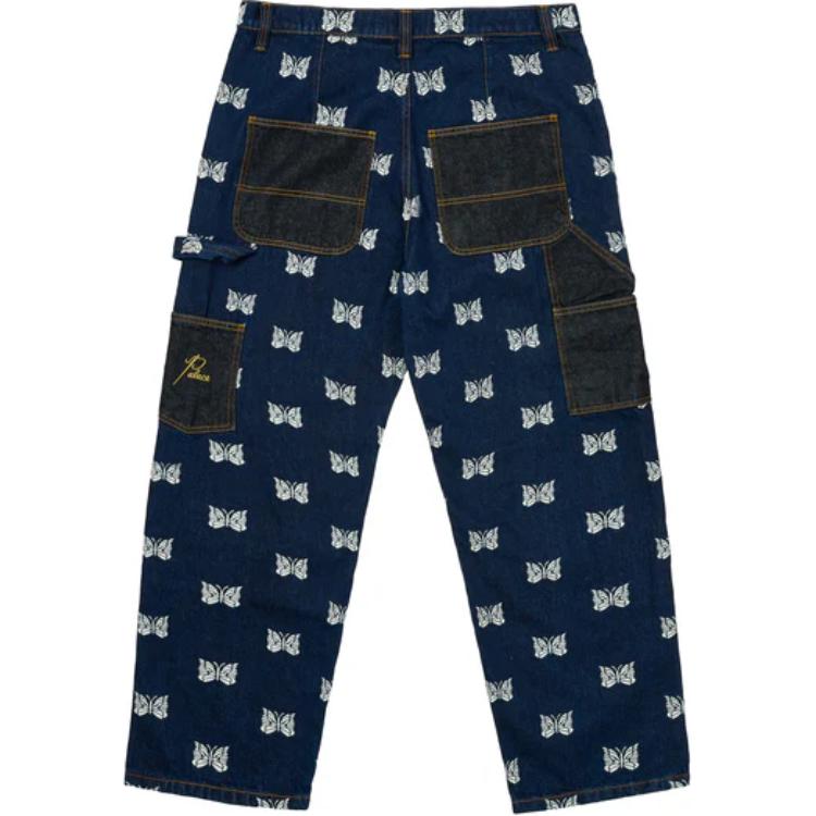 Palace x Needles Double Knee Pant Indigo Unisex Bottoms Blue P27NDT002