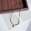Melanoid Tiger Eye Beaded Necklace: Natural Stone, High-End Clavicle Chain for Autumn/Winter