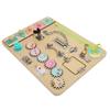 Toddler Skill Board Unlocking Theme Hand Eye Coordination Thickened Wood Sensory Board for Education