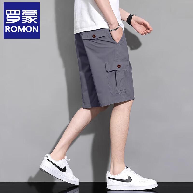 Romou Men's American Workwear Casual Cotton Shorts