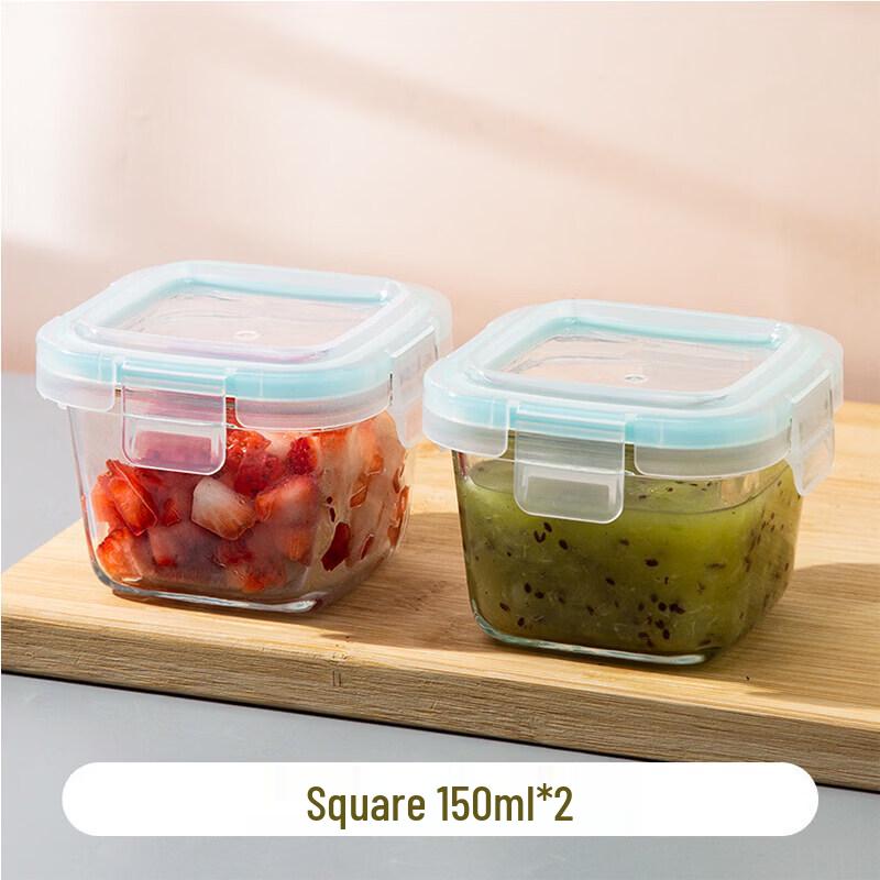 Microwaveable Baby Food Glass Storage Container