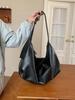 Japanese-Style Large Capacity Soft Leather Croissant Crossbody Bag for Women - High-End Autumn/Winter 2026 Shoulder Tote