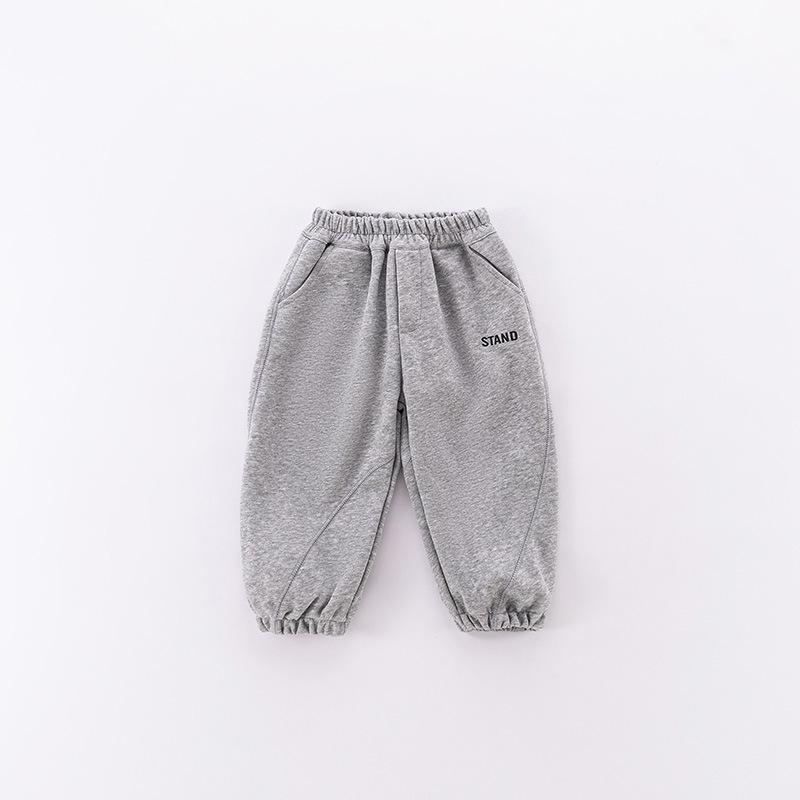 Korean Style Kids' Letter Sweatpants - Unisex Spring Long Pants