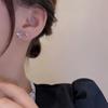 Four pairs of colorful butterfly stud earrings female sweet temperament girl heart earrings in wind small personality week earrings