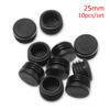 10pc Black Plastic Steel Square Pipe Plug Furniture Accessory Leg Plug Anti Slip Feet Protector Pad Plastic Square Tube Cap Plug