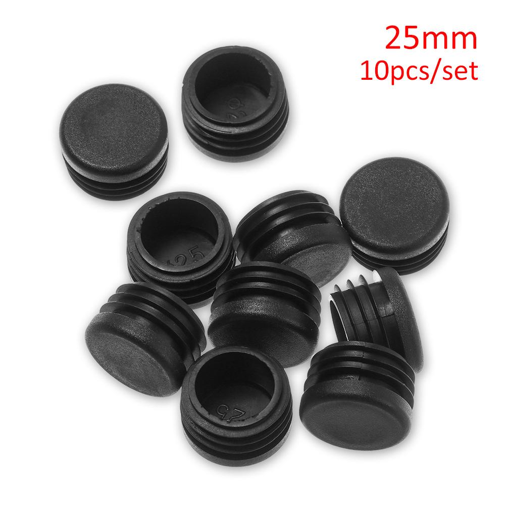 10pc Black Plastic Steel Square Pipe Plug Furniture Accessory Leg Plug Anti Slip Feet Protector Pad Plastic Square Tube Cap Plug