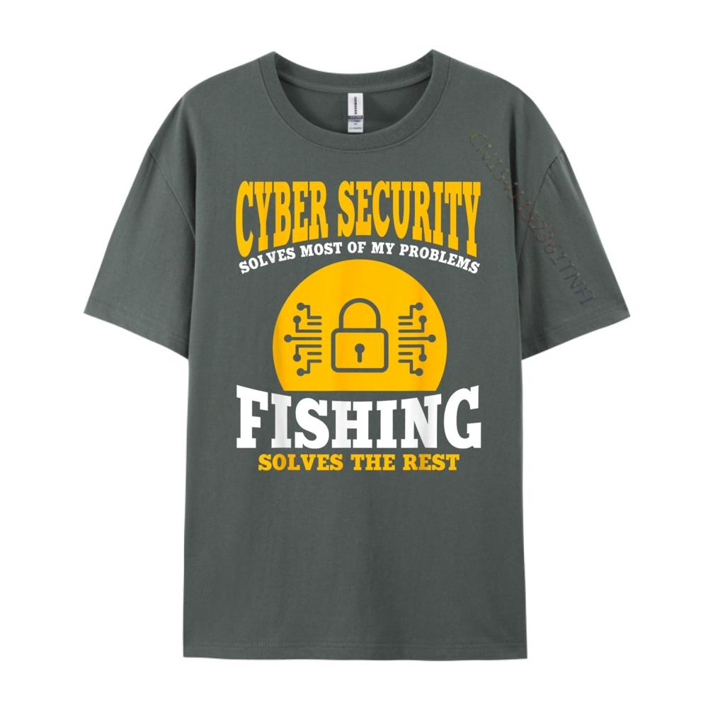 Funny Cyber Security Fisherman Outfit Computer Science Street Wear T Shirt Funny T Shirts Halloween