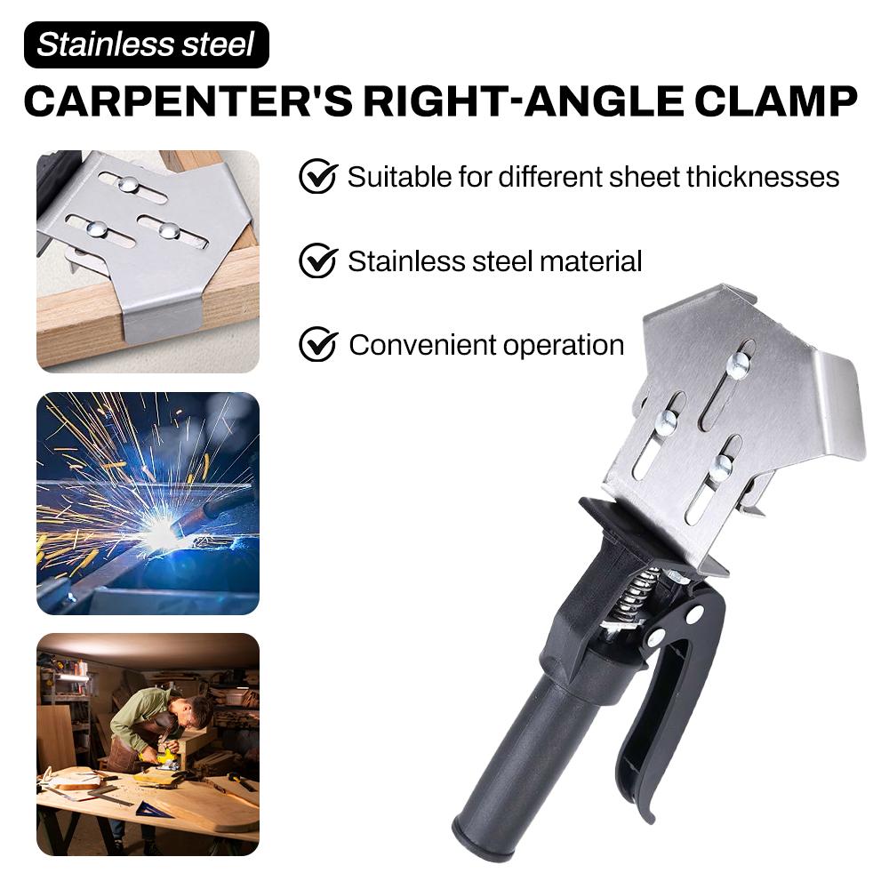 1pc Stainless Steel Right Angle Clamp 90 Degree Fixer Welding Woodworking Tool Quick Clip Single Handle Corner Clamps Tools