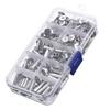80Pcs M5 6/10/12/15/18mm Leather Studs Snap Rivets Bolts and Nuts Books Butt Screw Photo Album Binding Screw Fasteners Kit