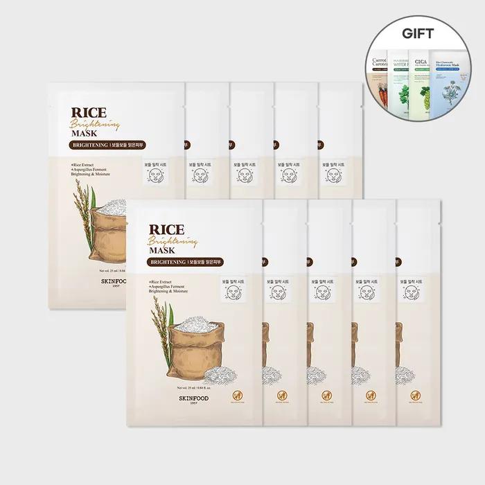 [5 Masks Free] 10 Rice Brightening Masks