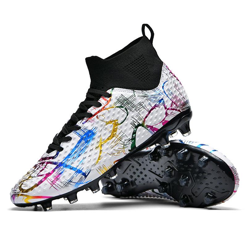 Game Shoes Women'S Outdoor Sports Adult High-Top Football Shoes Male Students Teens Children