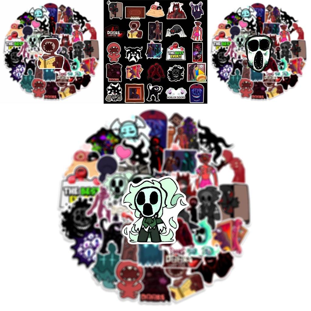 50pcs Waterproof Stickers With Doors Roblox Figure Perfect For Scrapbooking And Personalization