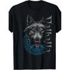 Viking Norse T-Shirt with Odin' Runes& Nordic Compass- Viking Wolf Rune Valknut Einkleiderung- Casual Viking Apparel for Year-Round Wear- Machine