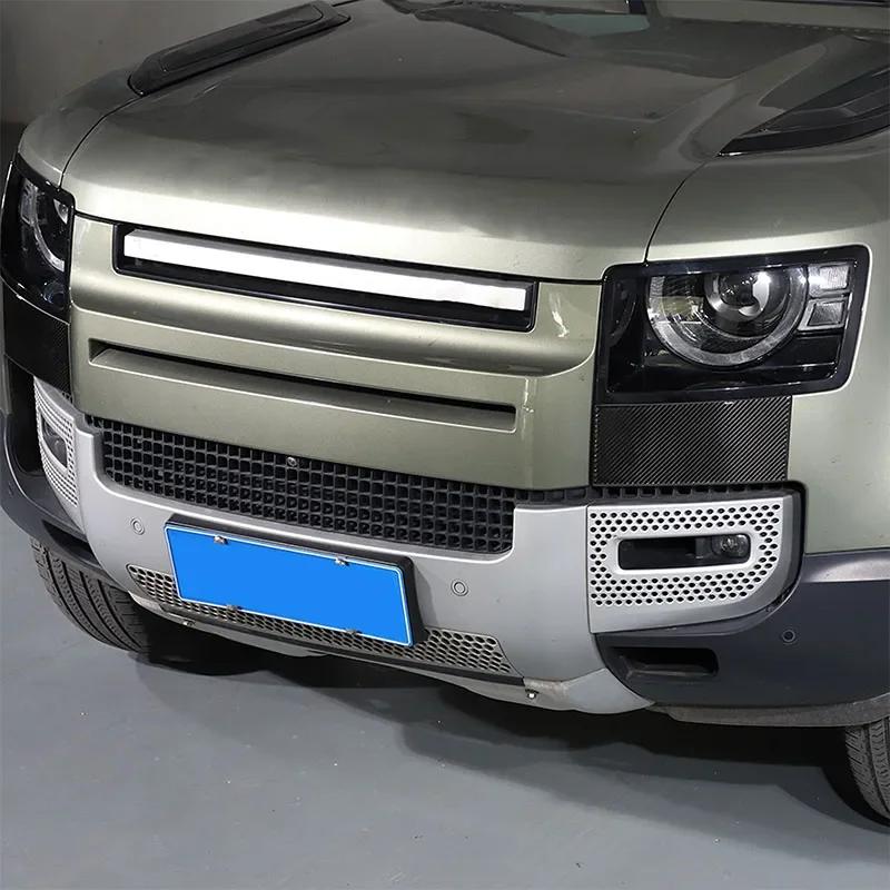 Für Land Rover Defender 90 110 130 2020-2025 Weiche Kohlefaser Auto Scheinwerfer Seitenabdeckung Zierleiste Aufkleber Auto Zubehör