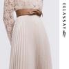 ELLASSAY Women's High-Waist Irregular Pleated Midi Skirt
