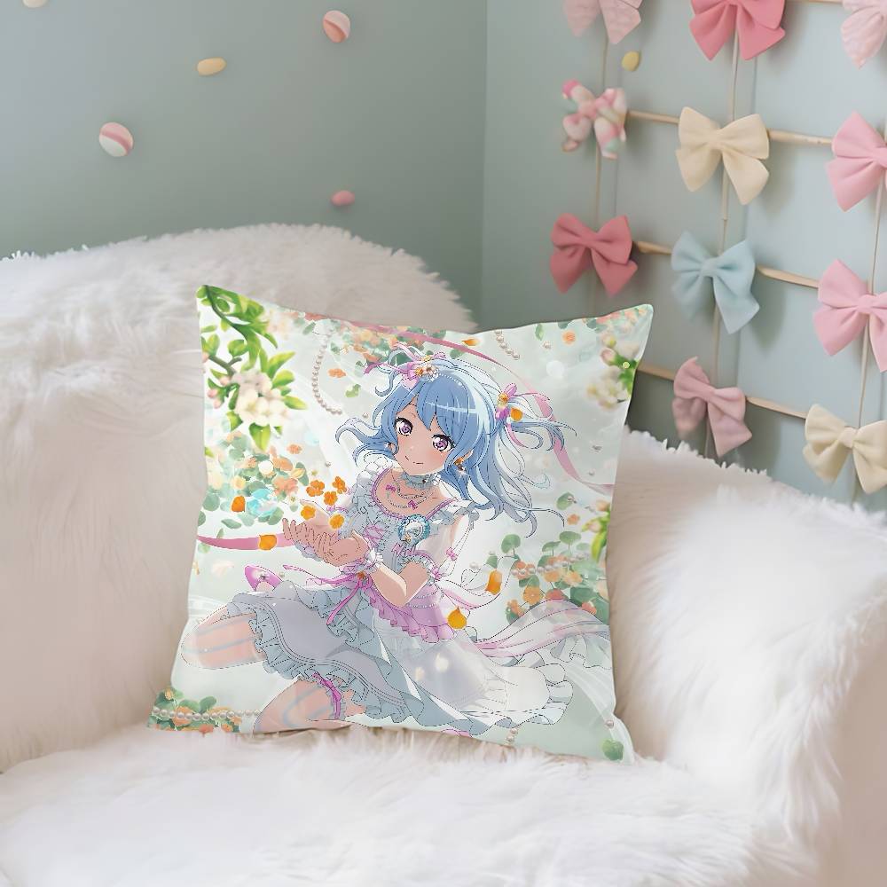 BanG Dream Anime Pillow Case Throw Pillow Cover Nordic Vintage Style Cushion Covers Home Living Room Sofa Couch Seat