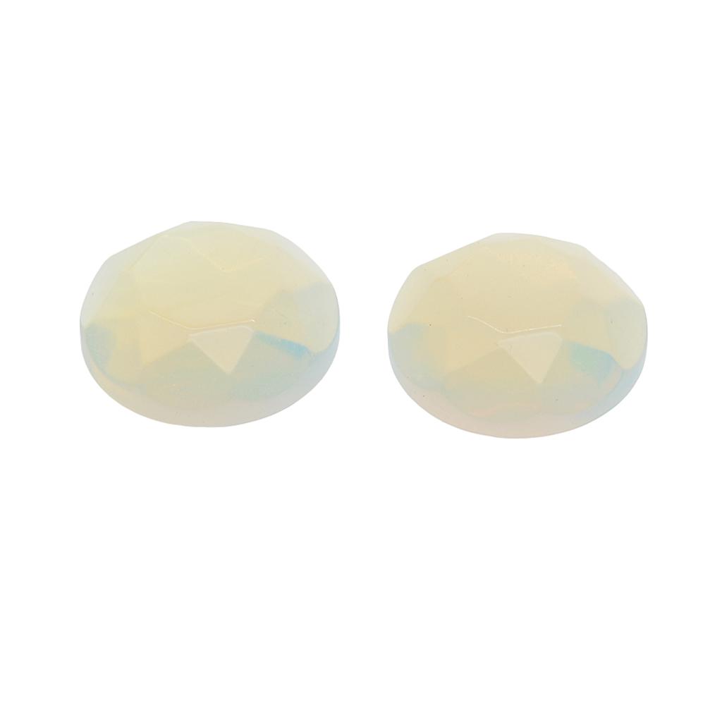 2Pcs 2 Cm Round Cabochon Gem Beads Stone for DIY Jewlery Findings Craft Purple