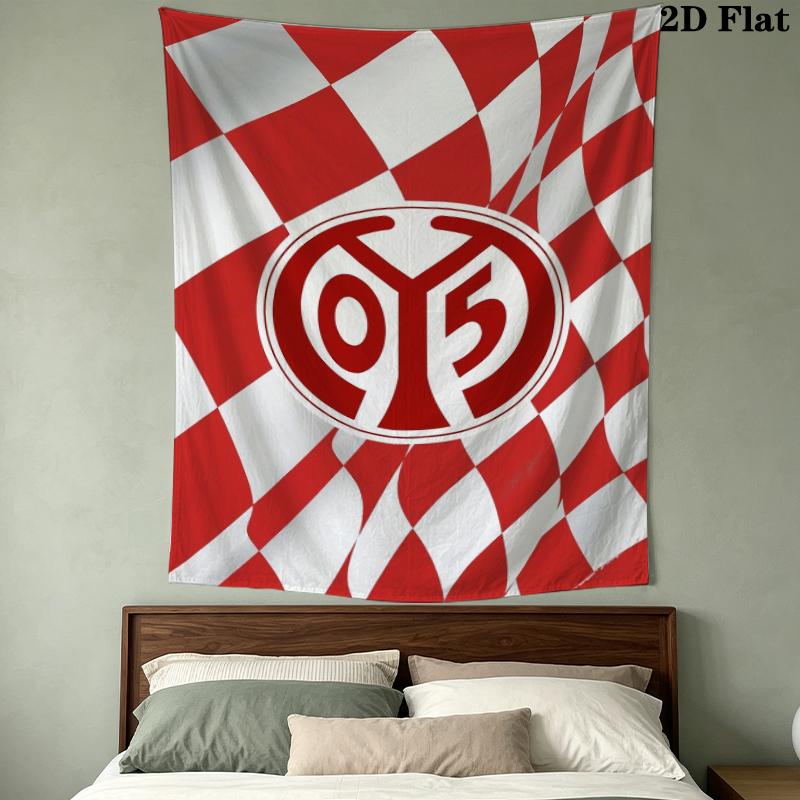 FSV Mainz 05 Wandteppich Ästhetischer Wandbehang Bedruckter Stoffdecke Dekorative Wandteppiche für Schlafzimmer Wohnzimmer Heimdekoration