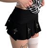 Y2k Clothes Gothic Punk Studded Mini Skirt Harajuku Sexy Ultra Short Rivet Pleated Skirt Hot Girl Kawaii Skirt Womens Clothing
