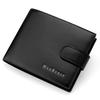 Schoolbag new dark line craft leather texture horizontal business men's wallet short wallet multi-card position hinge men's wallet