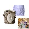 Silicone Tree Shadow Face Planter Mold With Easy Release For Handmade Resin Crafts Decorative Pots Candle Containers