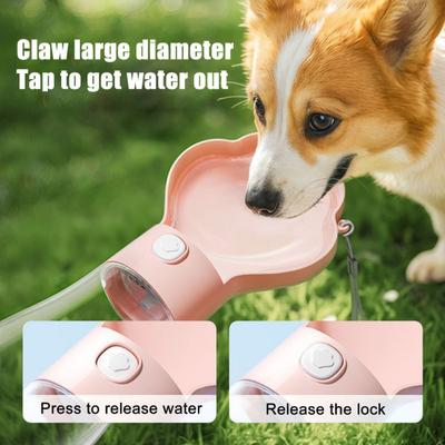 400ml Dog Water Bottle with Food Container Portable Travel Puppy Water Bowl Leak Proof Dog Water Dispenser for Outdoor Walking Hiking