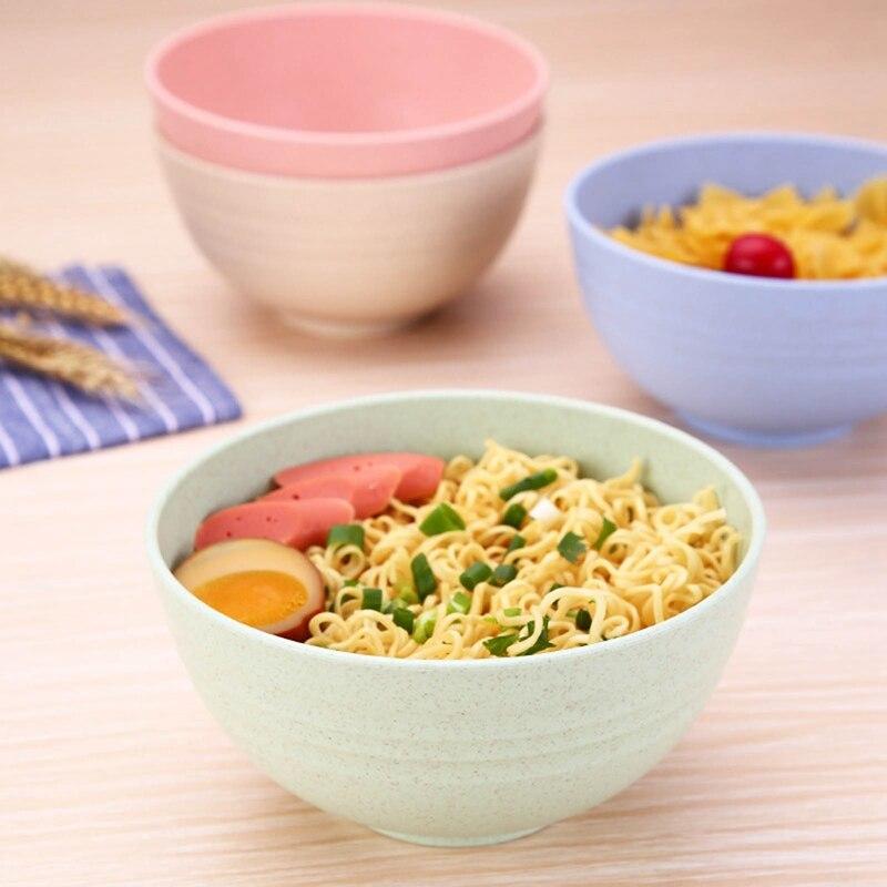 4 Pieces/Set 6 Cal 6 Cal Fiber Rice Bowl Straight Household Soup Bowl Rice Storage Bowl For Women Men Kitchenware | Bowls