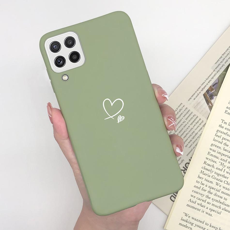 For Samsung Galaxy A22 4G 5G Case SM-A225F Love Heart Soft Silicon Phone Cover For SamsungA22 GalaxyA22 M22 A 22 4G 5G Fundas