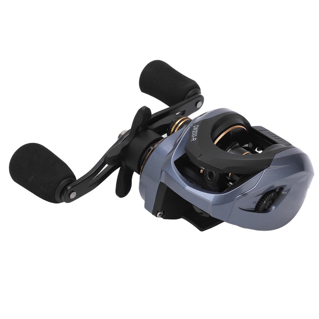 DW200 Baitcastingrollen Metall 18+1BB 7.2:1 High-Speed-Getriebeverhältnis Doppelbremsen Baitcast-Angeln
