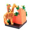Zoo Giraffe Building Block Figurine Scene Accessories Plant Vegetable Puzzle Assembly Toy