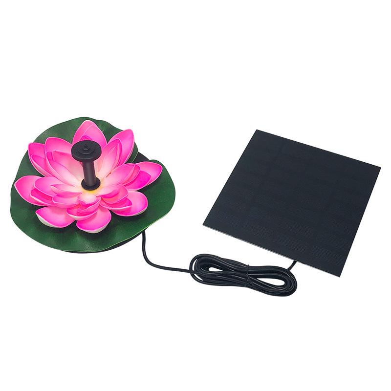 2.5W Solar Lotus Leaf Floating Bird Bath Fountain for Gardens