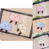 White Creative Cute Cloud Plush Keychain Fun Cartoon Cloud Doll Soft Charm Hanging