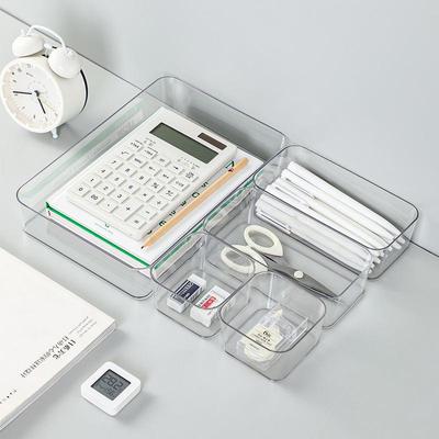 Transparent Desktop Drawer Organizer for Stationery and Books