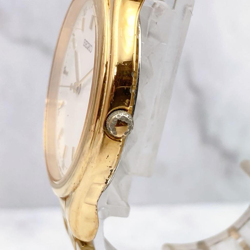 working SEIKO watch with SPG Roman numeral, men's gold-plated strap. Vintage, antique, vintage.