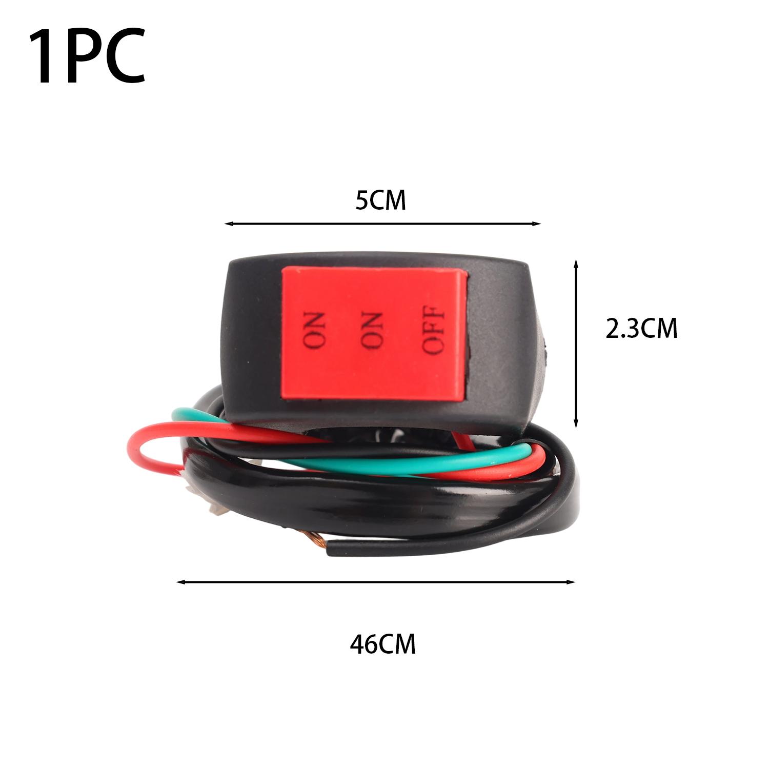 

2/1pcs LED Headlight Switches Far Near Three Line Motorcycle Handlebar Switch Button Driving Light Motorbike Switch Button