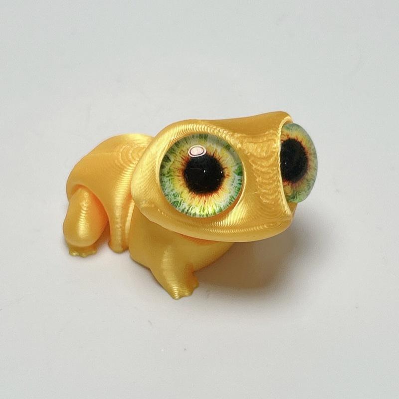 

3D Printed Frog Car Ornaments With Realistic Colorful Color-changing Eyes - Perfect For Car Dashboard, Artist Desktop Decoration
