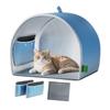 Faltbares Katzen-Klimaanlagenhaus Sommer-Haustier-Kühlhaus Hundeeishaus mit Eismatte Katzenbetten Haustierbedarf