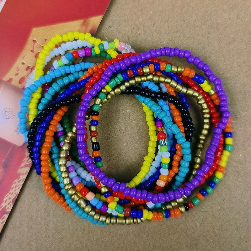 Bohemian Ethnic Style Colorful Beaded Bracelet Anklet for Women - Unique Fashion Hand Jewelry